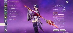 Conta ar 57 duas armas do passe 3 skins 11 t5 - Genshin Impact