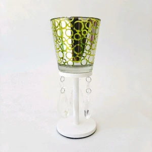 Castiçal Espelhado Bolas - Verde - Artesanato e Personalizados