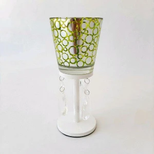 Castiçal Espelhado Bolas - Verde - Artesanato e Personalizados