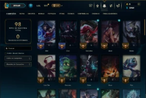 Ouro 2 com 50 Champs e 2 Skins - League of Legends LOL