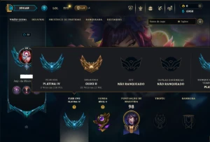 Ouro 2 com 50 Champs e 2 Skins