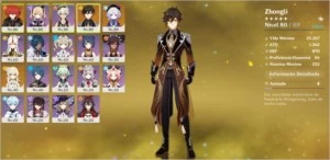DILUC+QIQI + ARMA 5* + ZONGLI garantido prox. 10 invocações - Genshin Impact