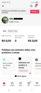 Conta Do Tiktok Com Shop Ativo +1K Seguidores, Lives Ativas - Redes Sociais
