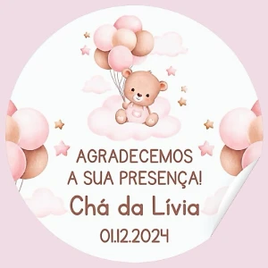 20 Adesivos Personalizados Redondos de 3,5cm - Artesanato e Personalizados