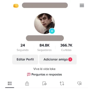Conta Tiktok +84K Seguidores - Redes Sociais