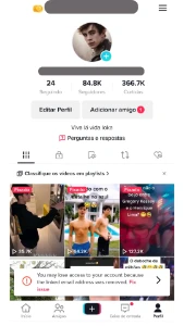 Conta Tiktok +84K Seguidores - Redes Sociais