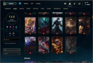 Conta ouro 3 com 154 champs e 164 skins ( MAIN ADC ) - League of Legends LOL