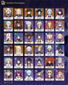 Genshin impact 12 bonecos 5* + 8 arms(3 homa ) 5*
