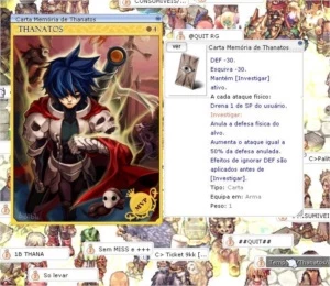 Carta Thanatos solta - Ragnarok Online