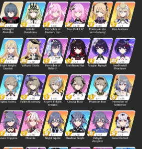 HSR LV70 Cyrene, Castorice, Firefly, Sunday e + (ZZZ e HI3) - Honkai: Star Rail