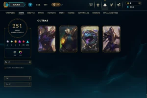 Unranked com TODOS os Champs e 251 Skins +7 Prestigios - League of Legends LOL