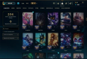 Unranked com TODOS os Champs e 251 Skins +7 Prestigios - League of Legends LOL
