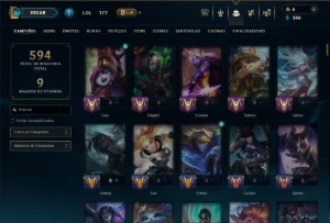 Unranked com TODOS os Champs e 251 Skins +7 Prestigios - League of Legends LOL
