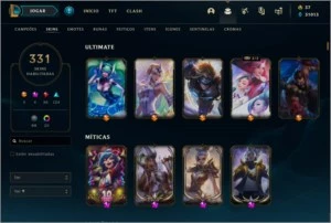 Conta de lol level 703 com 323 skins + conta de Valorant - League of Legends