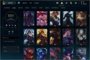 Conta de lol level 703 com 323 skins + conta de Valorant - League of Legends