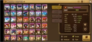 #356 Nyx Tiana Zaiross Gany Bastet - Summoners War
