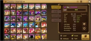 #356 Nyx Tiana Zaiross Gany Bastet - Summoners War