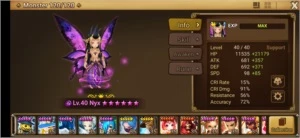#356 Nyx Tiana Zaiross Gany Bastet - Summoners War