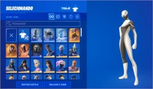 CONTA FORTNITE +170 SKINS COM SALVE O MUNDO