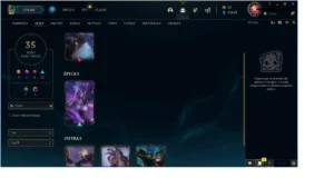 Conta Plat 3 Smurf 35 Skins Mono riven - League of Legends LOL