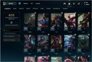Conta platina 4 com 67 skins e 87 champs - League of Legends LOL