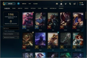 Conta platina 4 com 33 skins e 67 champs - League of Legends LOL