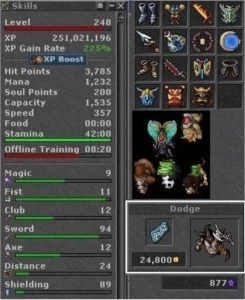 EK OMBRA (PVP) 249 - SWORD 95/89 - Tibia