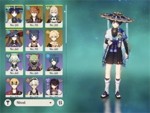 Ar42. Andarilho e Childe + agitação trovejante, Mona e Jean - Genshin Impact