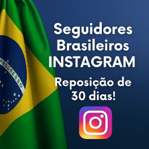 Instagram - Seguidores Brasileiros / COM REPOSIÇÃO - Social Media