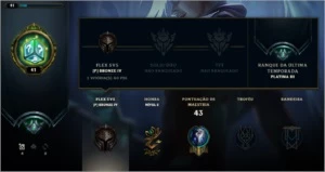 Conta Smurf Ex Platina 3 Season Passado! Alto MMR - League of Legends LOL