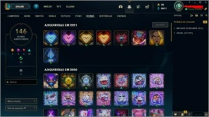 conta lol com 101 skins, prata 3 - League of Legends