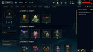 conta lol com 101 skins, prata 3 - League of Legends
