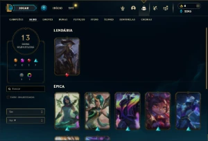 Esmerlada 3 com 35 Champs e 13 Skins ( MAIN ADC ) - League of Legends LOL