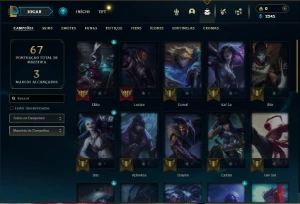 Esmerlada 3 com 35 Champs e 13 Skins ( MAIN ADC ) - League of Legends LOL