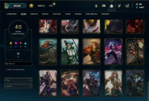 Conta prata 3 com 70 Champs e 40 Skins ( MAIN SUP ) - League of Legends LOL