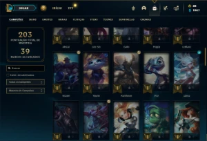 Conta prata 3 com 70 Champs e 40 Skins ( MAIN SUP ) - League of Legends LOL