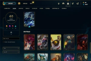 Conta prata 3 com 70 Champs e 40 Skins ( MAIN SUP ) - League of Legends LOL