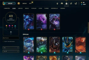 Conta prata 3 com 70 Champs e 40 Skins ( MAIN SUP ) - League of Legends LOL