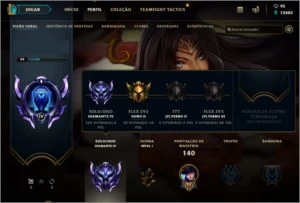 Conta Diamante 4 SoloDuo / Gold 2 na Flex - League of Legends LOL