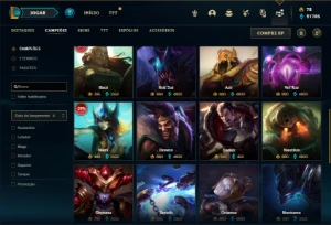 Conta prata 3 com 150 Champs e 258 Skins (1.2kk de Diana) - League of Legends LOL