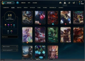 Conta league of legends S6 plat 4, 68 skins LOL
