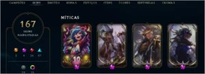 VENDO CONTA LOL 167 SKINS E 98 CAMPEÕES - League of Legends