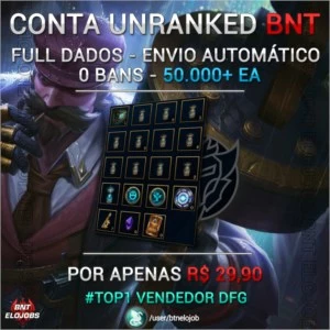 #2 LOL - CONTA SMURF UNRANKED 50.000+ EA FULL DADOS - League of Legends