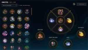 conta D4, 60% WR / com skin prestigio e mmr buffado - League of Legends LOL