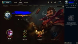 conta de lol gold v com graves vitorioso + outros skins - League of Legends
