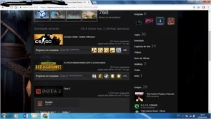 Vendo conta steam aceito mercado pago - Outros