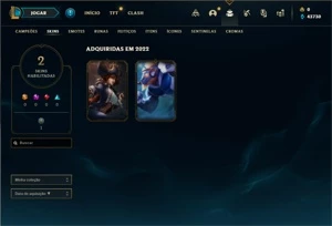 Conta ouro 4 com 23 Champs e 2 Skins + 11 Fragmentos - League of Legends LOL