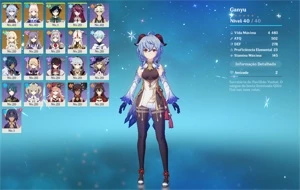 Conta Genshin Impact com Venti Ganyu e Kokomi