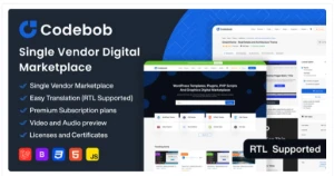 Codebob + complementos – Single-Vendor Digital Marketplace