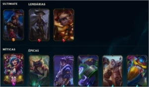 Conta LOL Platina 4 (78 campeões e 57 skins) - League of Legends